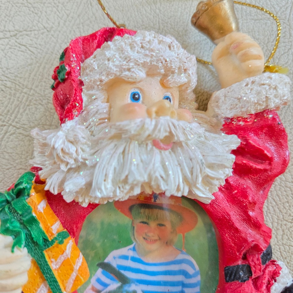 Santa Picture Frame Ornament Christmas Keepsake Holiday Decoration - Picture 4 of 6